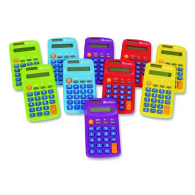 Rainbow Calculators And Storage Chart, 8-Digit, Lcd, 30 Calculators