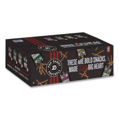 Pretzel Sticks Variety Pack, 12 Each: Cinnamon Sugar; Dill Pickle; Garlic Parmesan; Yellow Mustard, 1.5 Oz Bag, 48/Carton