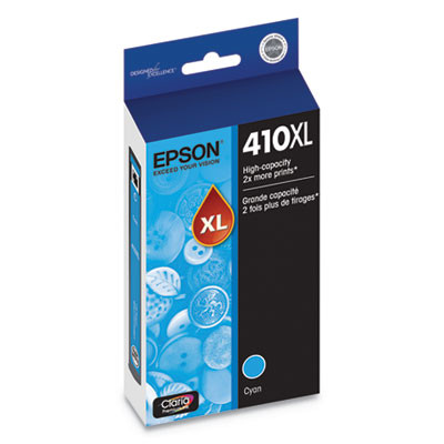 T410Xl220-S (410Xl) Claria High-Yield Ink, 650 Page-Yield, Cyan