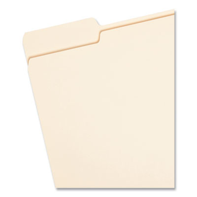 Top Tab File Folders With Antimicrobial Product Protection, 1/3-Cut Tabs: Assorted, Letter, 0.75" Expansion, Manila, 100/Box