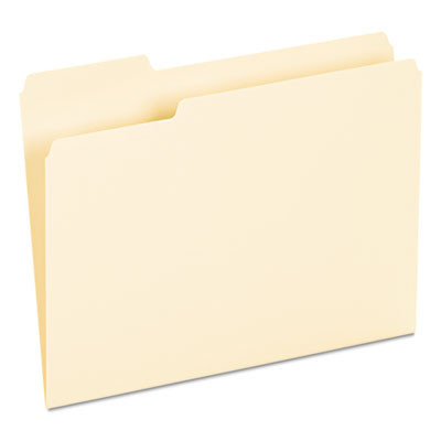 Interior File Folders, 1/3-Cut Tabs: Assorted, Letter Size, 9.5-Pt Manila, 100/Box