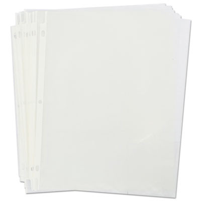 Standard Sheet Protectors, Medium-Duty, Side: 3-Hole Punched, Top Load 8.5 x 11 Insert, Nonglare Clear Front, 100/Box