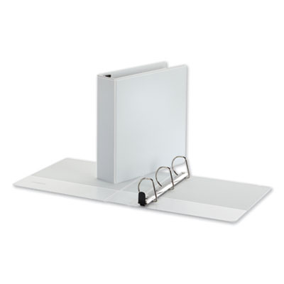 Deluxe Easy-To-Open D-Ring View Binder, 3 Rings, 2" Capacity, 11 X 8.5, White