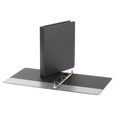 Economy Non-View Round Ring Binder, 3 Rings, 1" Capacity, 11" x 8.5", Black