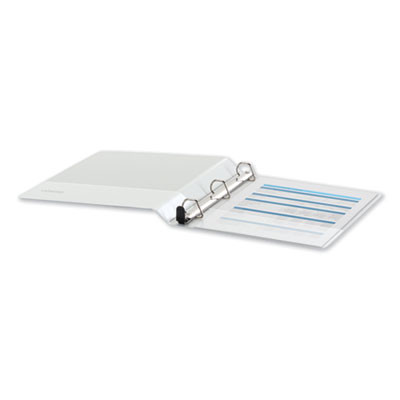 Deluxe Easy-To-Open D-Ring View Binder, 3 Rings, 1" Capacity, 11 X 8.5, White