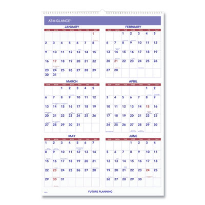 Monthly Wall Calendar With Ruled Daily Blocks, 20 x 30, White Sheets, 12-Month (Jan To Dec): 2026