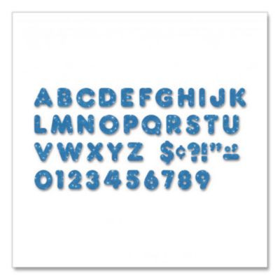 Ready Letters Sparkles Letter Set, 4" Tall, Blue Sparkle Characters, 71/Set