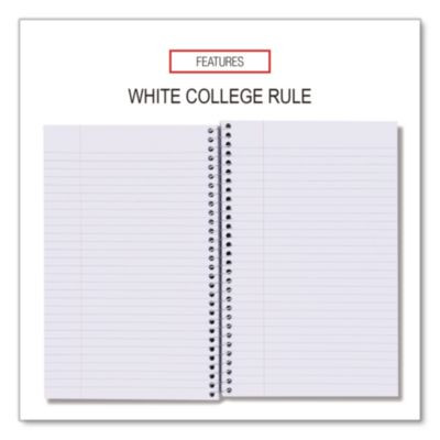 Wirebound Notebook, 3-Subject, Medium/College Rule, Black Cover, (120) 9.5 x 6 Sheets
