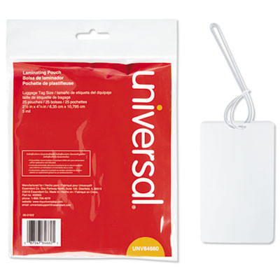 Laminating Pouches, 5 Mil, 2.5" X 4.25", Gloss Clear, 25/Pack