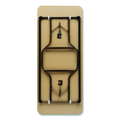 Officeworks Classic Wood-Laminate Folding Table, Curved Legs, Rectangular, 60" x 30" x 29", Walnut