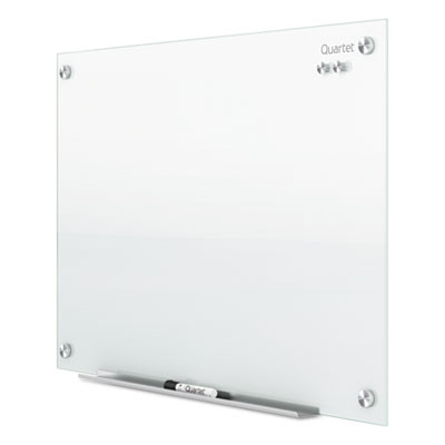 Infinity Magnetic Glass Marker Board, 48" x 36", White Surface