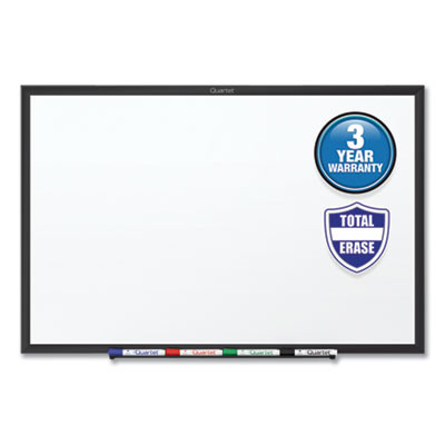 Classic Series Total Erase Dry Erase Boards, 60" x 36", White Surface, Black Aluminum Frame