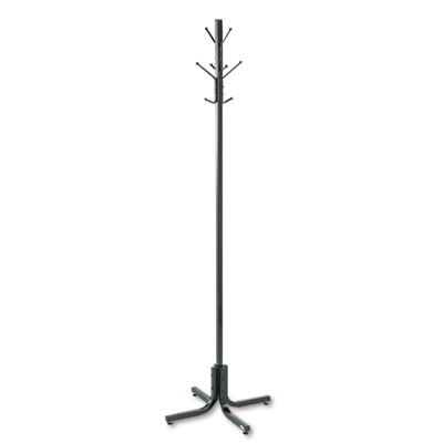 Metal Costumer, Four Ball-Tipped Double-Hooks, 21w X 21d X 70h, Black