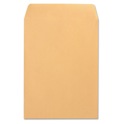 Catalog Envelope, 28 Lb Bond Weight Kraft, #10 1/2, Square Flap, Gummed Closure, 9 x 12, Brown Kraft, 250/Box