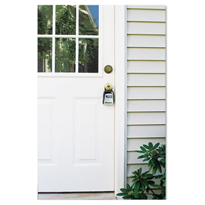 Locking Combination 5 Key Steel Box, 3.25" Wide, Black/Silver