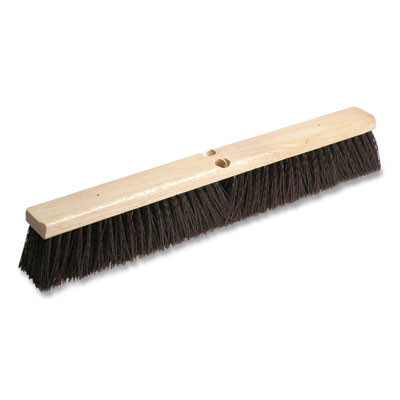 Polypropylene Push Broom Head, 3" Maroon Polypropylene Bristles, 24" Brush
