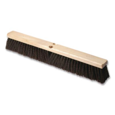 Polypropylene Push Broom Head, 3" Maroon Polypropylene Bristles, 24" Brush