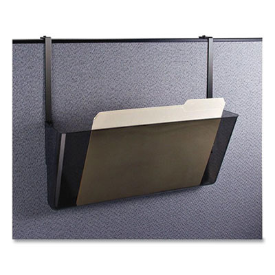 Plastic Wall-File Pocket, One Pocket, Legal/Letter Size, 16.19" x 4.13" x 7", Smoke