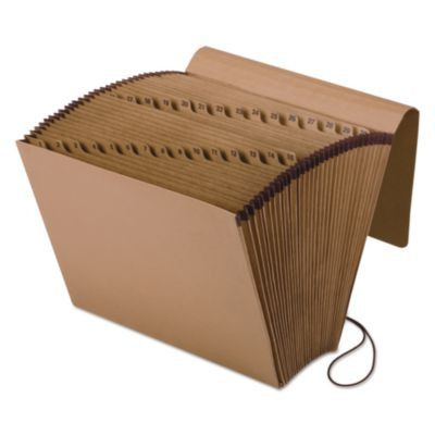 Kraft Indexed Expanding File, 31 Sections, Elastic Cord Closure, 1/15-Cut Tabs, Letter Size, Brown