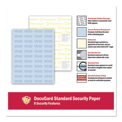 Medical Security Papers, 24-Lb Bond Weight, 8.5 x 11, Blue, 500/Ream