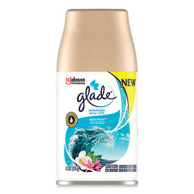 Automatic Air Freshener, Aqua Waves, 6.2 Oz Spray Can, 4/Carton