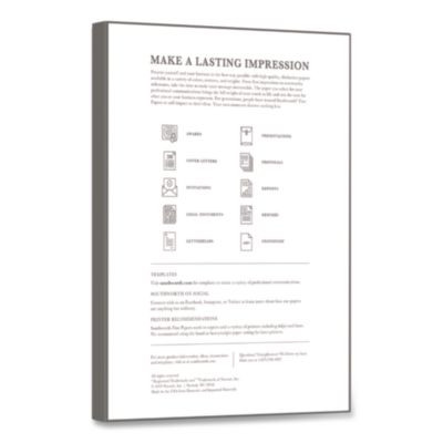 100% Cotton Resume Paper, 32 Lb Bond Weight, 8.5 x 11, Ivory, 100/Pack