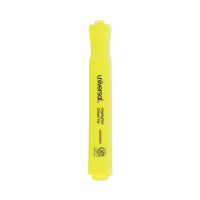 Desk Highlighter Value Pack, Fluorescent Yellow Ink, Chisel Tip, Yellow Barrel, 36/Pack