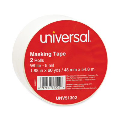 General-Purpose Masking Tape, 3" Core, 48 Mm X 54.8 M, Beige, 2/Pack