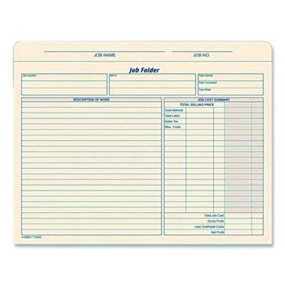 Pre-Printed Heavy-Duty Reinforced File Pocket, 2" Expansion, Letter Size, Manila, 15/Pack