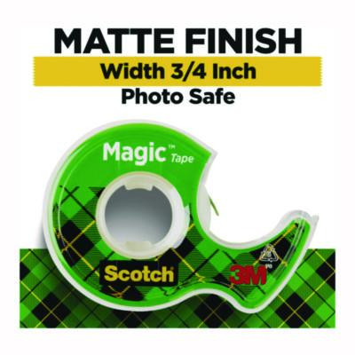 Magic Tape In Handheld Dispenser, 1" Core, 0.75" x 50 Ft, Clear, 2/Pack