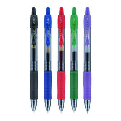 G2 Premium Gel Pen, Retractable, Fine 0.7 Mm, Assorted Ink And Barrel Colors, 5/Pack