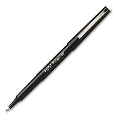 Fineliner Porous Point Pen, Stick, Fine 0.7 Mm, Black Ink, Black Barrel