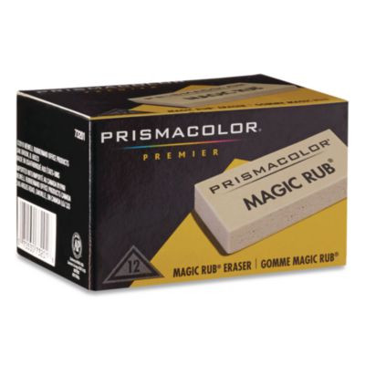 Magic Rub Eraser, For Pencil/Ink Marks, Rectangular Block, Medium, Off-White, 432/Carton