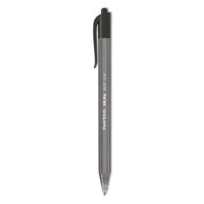 Inkjoy 100 Rt Ballpoint Pen, Retractable, Medium 1 Mm, Black Ink, Smoke/Black Barrel, 20/Pack