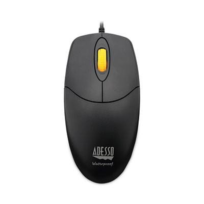 Imouse W3 Waterproof Antimicrobial Mouse With Magnetic Scroll Wheel, Usb 2.0, Left/Right Hand Use, Black