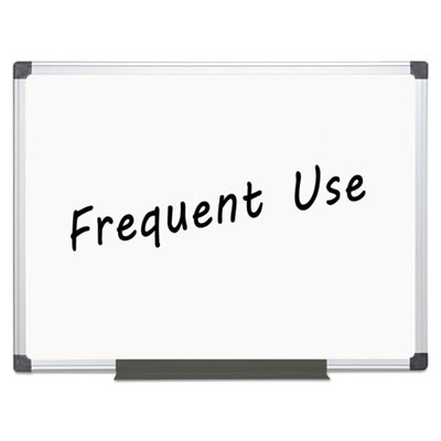 Value Lacquered Steel Magnetic Dry Erase Board, 48" x 36", White Surface, Satin Aluminum Frame