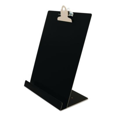 Free Standing Clipboard And Tablet Stand, 1" Clip Capacity, Letter Size: Holds 8.5 x 11 Sheets, Black