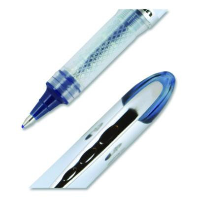 Vision Elite Blx Series Rollerball Pen, Stick, Bold 0.8 Mm, Blue-Infused Black Ink, White/Blue/Clear Barrel