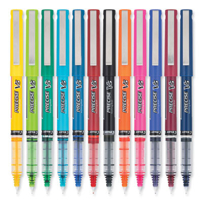 Precise V5 Rollerball Pen, Stick, Fine 0.5 Mm, Assorted Ink And Barrel Colors, Dozen
