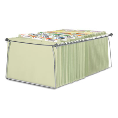 Steel Hanging Folder Drawer Frame, Legal Size, 23" To 27" Long, Gray, 2/Pack