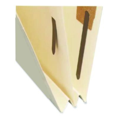 Heavy-Duty End Tab Classification Folders, Straight Tab, Expands 2", 1 Divider, 4 Fasteners, Letter Size, Manila, 125/Box