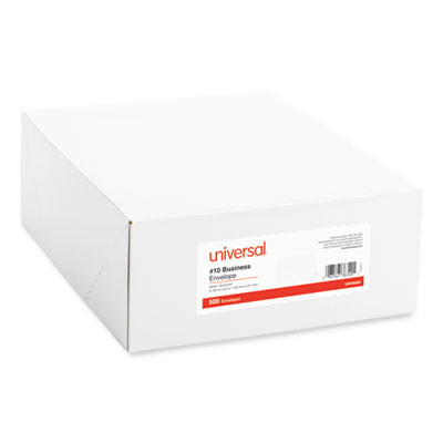 Open-Side Business Envelope, #10, Commercial Flap, Side Seam, Gummed Closure, 4.13 x 9.5, White, 500/Box