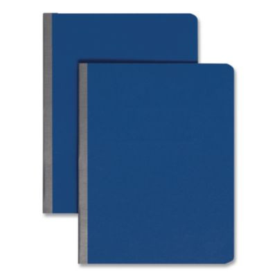 Prong Fastener Pressboard Report Cover, Two-Piece Prong Fastener, 3" Capacity, 8.5 X 11, Dark Blue/Dark Blue, 25/Box
