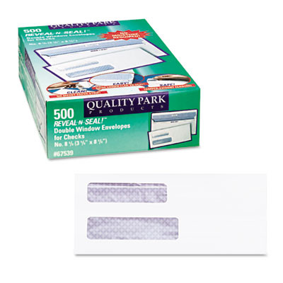 Reveal-N-Seal Envelope, #8 5/8, Commercial Flap, Self-Adhesive Closure, 3.63 X 8.63, White, 500/Box
