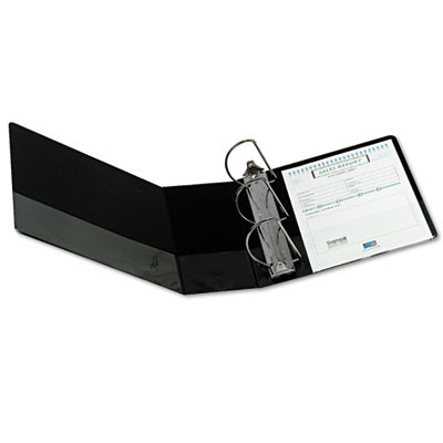 Nonstick D-Ring View Binder, 3 Rings, 5" Capacity, 11 X 8.5, Black