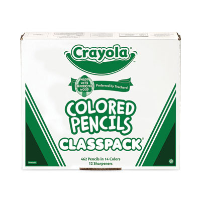 Color Pencil Classpack Set With (462) Pencils And (12) Pencil Sharpeners, 3.3 Mm, 2B, Assorted Lead And Barrel Colors, 462/Bx