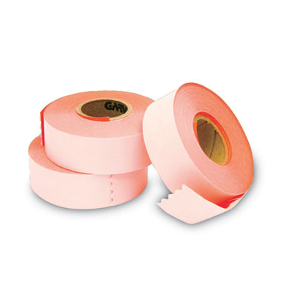 Two-Line Pricemarker Labels, 0.44 X 0.81, Fluorescent Red, 1,000/Roll, 3 Rolls/Box