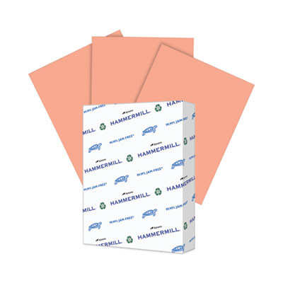 Colors Print Paper, 20 Lb Bond Weight, 8.5 x 11, Salmon, 500/Ream