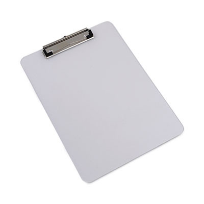Plastic Clipboard With Low Profile Clip, 0.5" Clip Capacity, Holds 8.5 x 11 Sheets, Clear