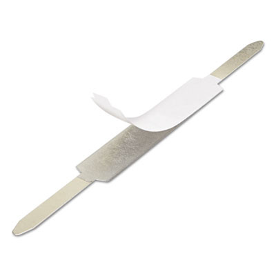 Self-Adhesive Two-Prong Paper Fastener Base And Compressor Sets, 1" Capacity, 2.75" Center To Center, Silver, 100/Box